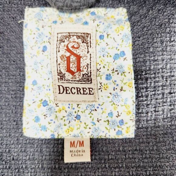 Decree textured blazer top gray size medium - Picture 6 of 7